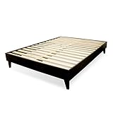 eLuxurySupply Wood Bed Frame - 100% New Zealand Pine - Solid Mattress Platform Foundation w/Pressed...