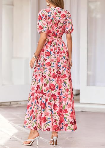 Image of PRETTYGARDEN Women's Summer Boho Floral Maxi Dresses