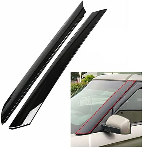 7BLACKSMITHS Exterior Molding Pair Windshield Pillar Trim Front Right Passenger Left Driver Side Compatible with 2010-2013 Kia Soul 2 Pieces