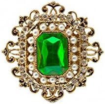 Amazon Lol Fun 2x レトロバイオリアンクリスタルエメラルドルビーブローチピンレディパーティーアクセサリー3色 ブローチ 通販