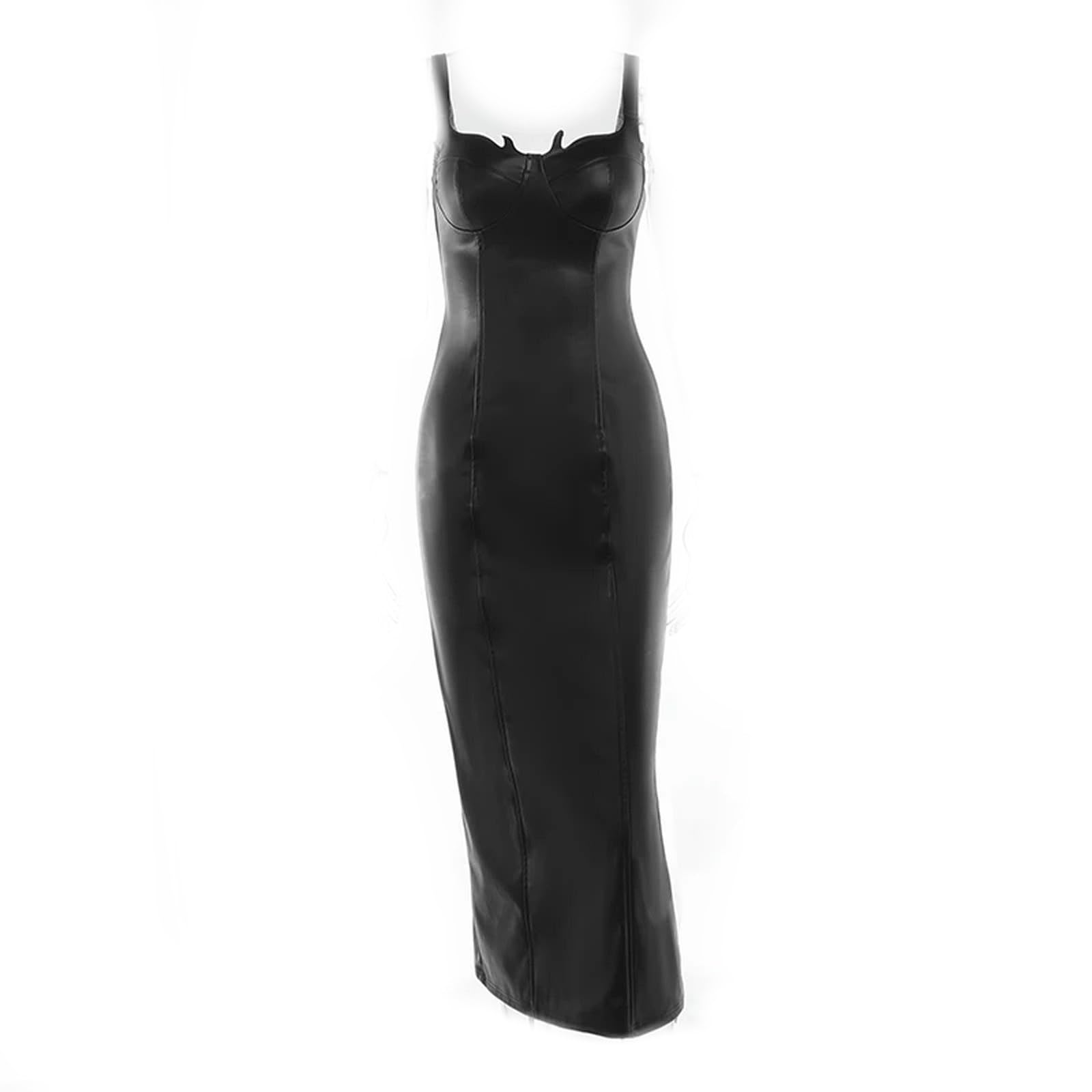 Vestido Corto de Fiesta Negro con Sujetador Push up y microvestido -Negro-L