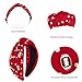 Casoty Red Football Headband for Women,Top Knot Headband for Football, Football Head Band, Game Day Accessories for Women Girls