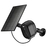 Woox Überwachungskamera Aussen Solar 2,5K 4MP, WLAN Kamera Überwachung Aussen Kabellos mit Akku, Licht Farbnachtsicht, PIR-Bewegungserkennung, IP65, 2,4GHz (Schwarz)