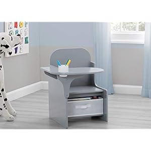 Delta children mysize chair desk with storage bin grey  urban country home decor