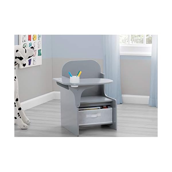 Delta children mysize chair desk with storage bin grey  urban country home decor