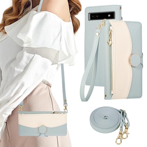 KW-LINK ������ Google Pixel 6a �P�[�X �蒠�^ �V�����_�[ �X�}�z�P�[�X �O�[�O���s�N�Z��6a �P�[�X �蒠�^ ������� 2�F�p�b�`���[�N �g�уJ�o�[ Pixel6a�ɓK�p �J�o�[ ���K���� �J�[�h���[ �W�b�v�t�� ���z�^ Goog