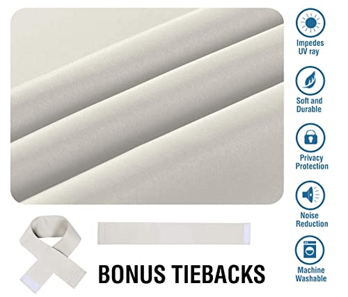BellaHills Blackout Curtains 2 Panels Set Thermal Insulated Solid Pencil Pleat Window Treatment Pair for Bedroom, Living Room, W90 x D72, Light Beige - Image 6