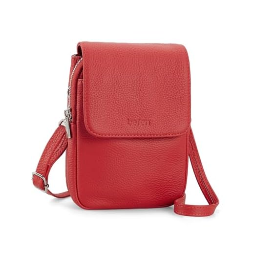 befen Bolsa transversal feminina de couro legítimo, bolsa transversal para celular com compartimentos para cartão com bloqueio de RFID, Motor de bombeiro vermelho
