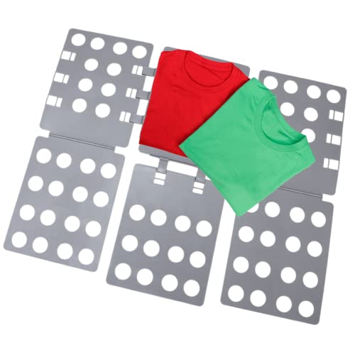 ozgram 衣類折りたたみボード 洋服たたみボード クイックプレス 簡単折りたたみ 収納力 Tシャツ Yシャツ セーター パンツ ズボン 衣類 収納アップ 衣類耐久 グレー(Gray)