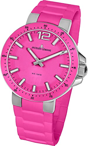 Montre quartz Jacques Lemans analogique mixte avec bracelet silicone souple