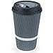 Glowcoast Disposable Coffee Cups With Lids - 16 oz To Go Coffee Cup (70 Pack). Large Travel Cups Hold Shape With Hot and Cold Drinks, No Leaks! Insulated Ripple Cups Protect Hands, No Sleeves needed!