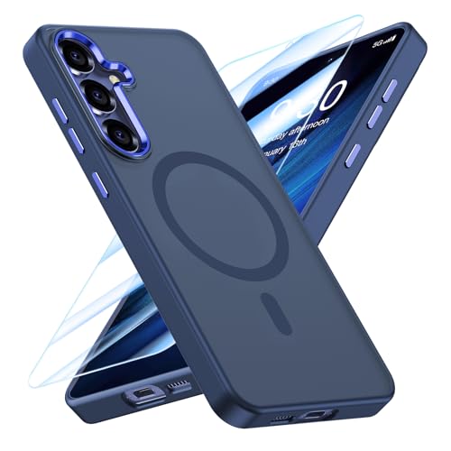 Coque Samsung S25 Plus MATEPROX Bleue Idéale en Voiture et Bureau avec Fixation MagSafe