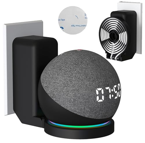 Wall-Mounted Speaker Bracket for Echo Dot 4th & 5th Gen Space Saving Bracket Speaker Mounting Accessory?Black?