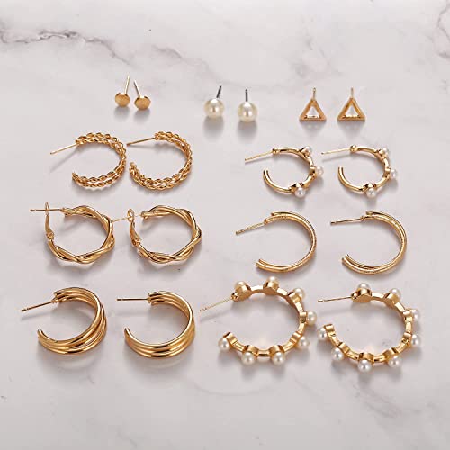 Image of Shining Diva Fashion Stylish Combo Metal Earrings for Women and Girls