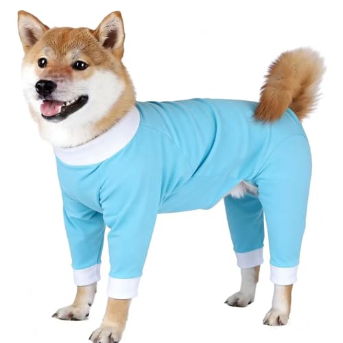 Image of Recovery Suit for Dogs After Surgery Dog Onesie Surgery Recovery Suit for Female Male Dogs Recovery Shirt for Abdominal Wounds or Skin Diseases Bodysuit Dogs Pajamas(Blue,XXL)