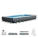 Intex 26374NP – Piscina Fuori Terra Ultra XTR Frame Rettangolare, Pompa Filtro 10500 L/h, Scaletta, Telo Base e Copertura, 54368 L, Acciaio e PVC, Grigio, 975x488x132 cm