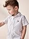 NEXT Kurzärmeliges Oxford-Hemd White Bear Embroidery 18 Monate