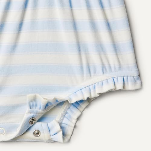 Amazon Essentials Baby Girls' Baby Girls Ruffle Romper, Pale Blue Bold Stripe, 24 Months - image 3