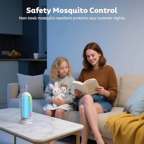Image of OnBeam Bug Zapper Indoor, Portable Mosquito Zapper Outdoor Rechargeable Fly Zapper Waterproof Mosquito Killer with LED Lights, Small Electric Fly Trap for Bedroom, Backyard, Patio, Garden, Camping
