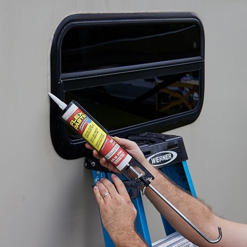 Image of Flex Paste, Waterproof Paintable Putty, Spackle Sealant, Fill Gaps Cracks Holes - Block Out Water and Air - UV Resistant - Walls, Drywall, EPDM, Concrete, Roof, RV Repairs, Clear, Cartridge