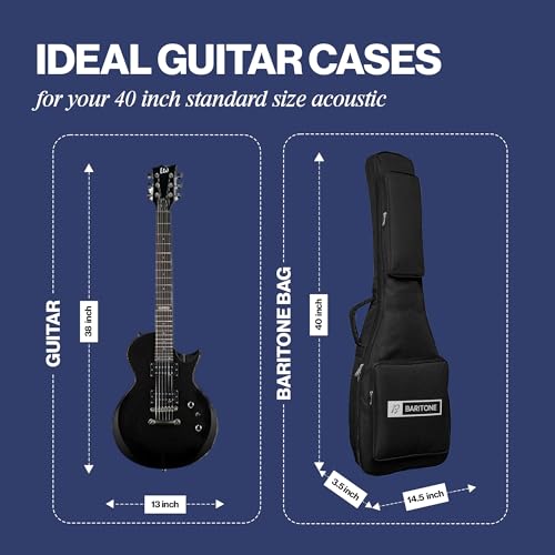 Image of Baritone Heavy Padded Electric Guitar Bag /Cover for Vault ST1 (Bag, Black)