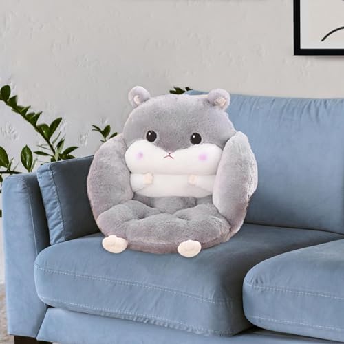 Coussin de siège hamster contre le mal de dos sur chaise en bois