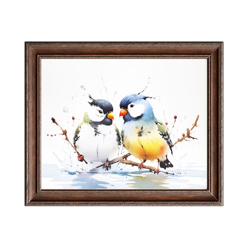 Prashimu Lovebirds Watercolor Art Print