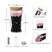 Noblesse Colored Safety Matches | 4-Inch Long Matches in Glass Jar | Perfect for Lighting Candles | 150 Pieces | 10 Candles and Extra Empty JAR Gift (Black Handle, PİNK TIP)