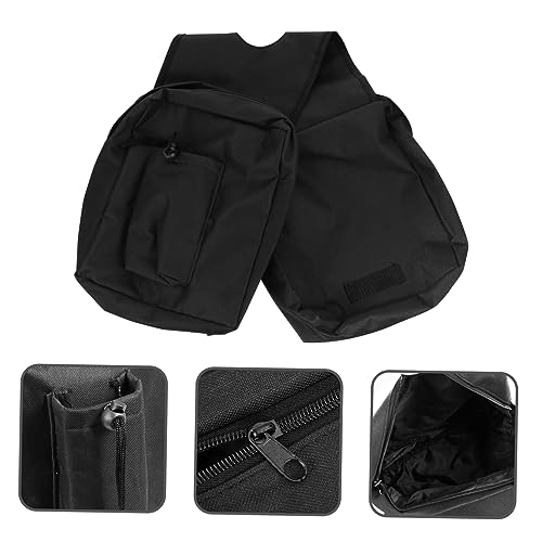 Bolsa de silla Toddmomy para motos y cuatrimotos, fácil de instalar, con compartimento interior, compatible con UTV y motos de nieve, color negro, almacenamiento al aire libre miniatura 5