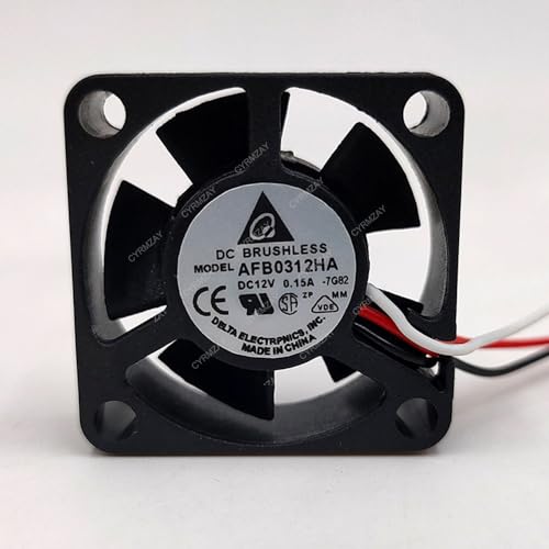 CYRMZAY Ventilador Compatible para Delta AFB0312HA 12V 0.15A 3010 3cm 3-Wire cooling Ventilador