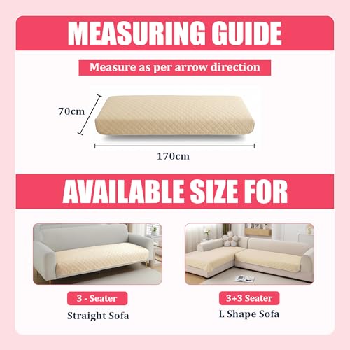 Image of 3 Seater Quilted Sofa Mat Cover | Elegant Green Sofa Protector for Living Room | Soft, Washable | Perfect for Enhancing Living Room Interiors