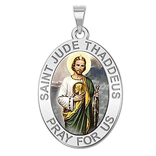 PicturesOnGold.com Saint Jude Religious Medal Color - 2/3 X 3/4