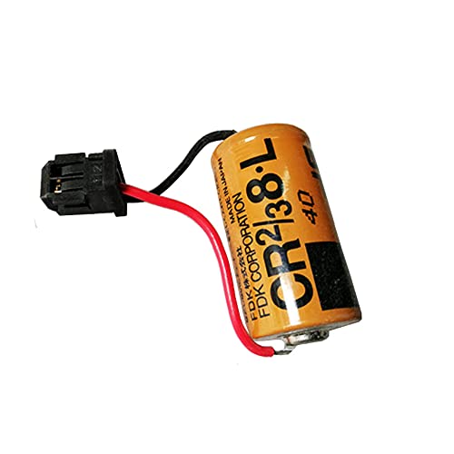 QULONG (1個入り) CR2/3 8.L 3V 2000mAh 非充電式リチウム電池 CR2/3 8.L 3V PLCリチウム電池 FDK CR2/38.L ブラックヘッド付き互換