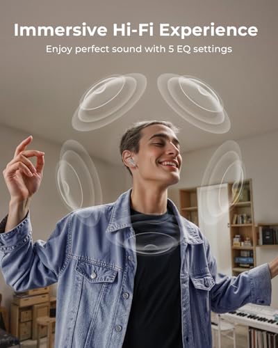 Wireless Earbuds, Ear Buds Active Noise Cancelling with Charging Case, 6.0 Bluetooth Earbuds with AI Clear Calls, 40H Playtime for Sports & Working, Stereo Sound Headphones for iPhone/Android/iPad - 6