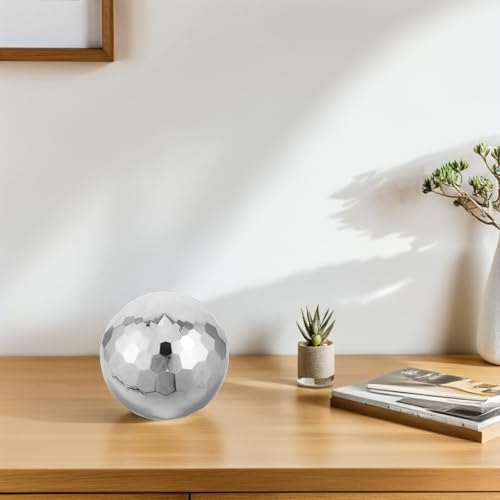 Boule décorative en acier inoxydable argenté surface miroir très polie pour extérieur - 6