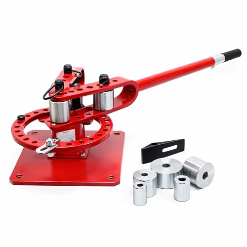 Wiltec Máquina dobladora universal compacta para acero redondo y cuadrado Doblar Taller Uso versátil