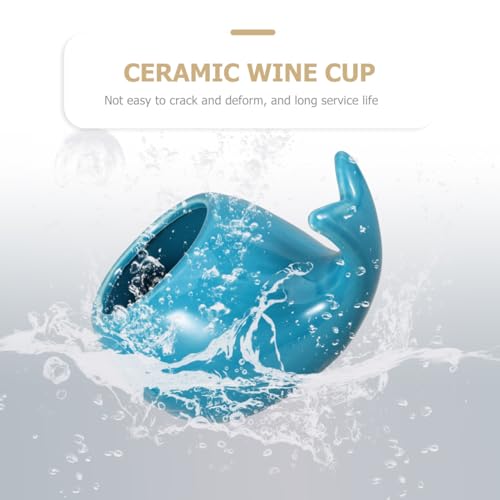 Taza de cerámica con diseño de ballena 450 ml miniatura 4