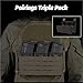 LZAQHMT Tactical Placard Layer Admin Pouch – with Triple Magazine Pouch, Molle Adapter Plate Organizer for Hunting Airsoft Military Accessories(OD)