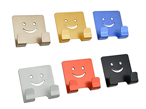 Lot de 6 patères de salle de bain pour enfants (smiley)