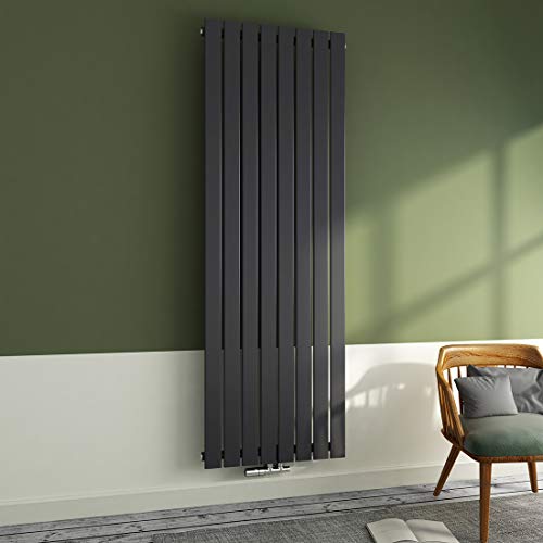 Preisvergleich Produktbild Heizkörper Flach 1800x620mm Mittelanschluss Anthrazit Einwandig 1317 Watt, PaneelHeizkörper Vertikal Design Heizung Radiator
