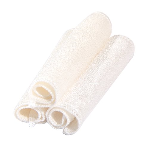 Shelley commerce bambú Cable de espiral doble extremo cilíndrico cocina para paño de cocina toalla de plato de color blanco 5 Count, bambú, Blanco, S(18*16cm)