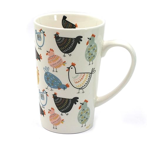Tabac du Bassigny Tasse Haute motif de Poules Colors Mug 400 ml