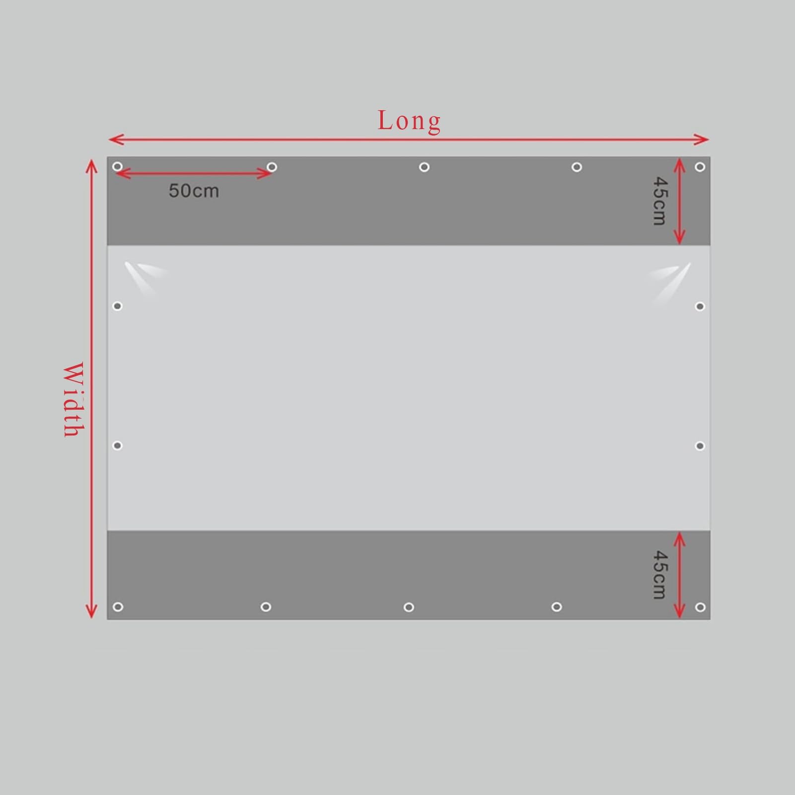 Telone impermeabile in vinile per patio, gazebo e balconi, pannelli laterali resistenti alle intemperie, in plastica resistente, per protezione esterna