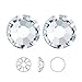50pcs Genuine Preciosa Maxima Chaton Rose Round Flat Back Crystal Rhinestone Foil Back Crystal Clear (SS30, 6.32-6.5mm) for Nail Art Craft Jewelry Making Prm-S301