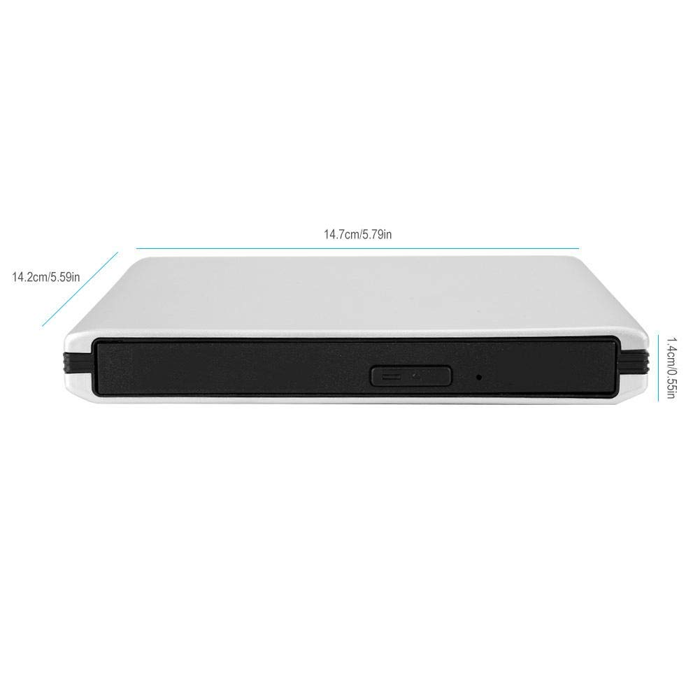 Unidad de DVD externa de CD Blu Ray, Unidad óptica externa USB 3.0 Grabadora de lector de DVD CD BD Admite reproducción, Grabación de películas D-Blu-ray, Compatible con computadora portátil de escrit