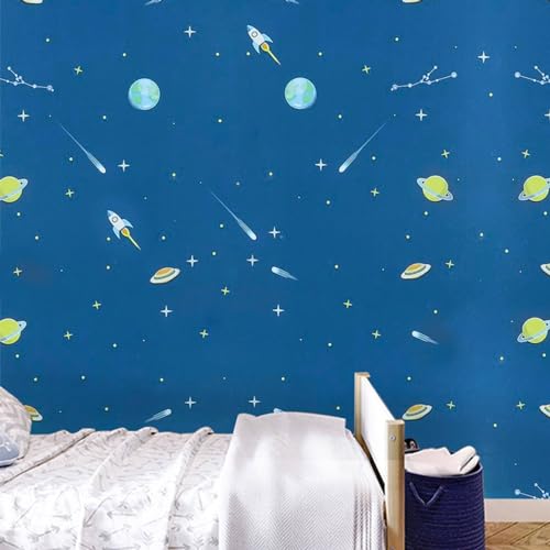 Image of Self Adhesive Peel & Stick 45 x 304 cm Waterproof Wallpaper for Living Room Hall Bedroom Decoration PVC Vinyl DIY Wall Stickers Multicolor, Count of (1, Space)