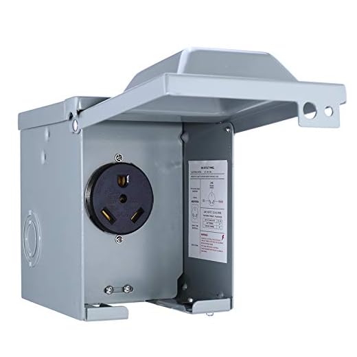 Miady 30 Amp 125 Volt RV Power Outlet Box, Enclosed Lockable Weatherproof Outdoor Electrical NEMA TT-30R Receptacle Panel, For RV Camper Travel Trailer Motorhome Electric Car Generator