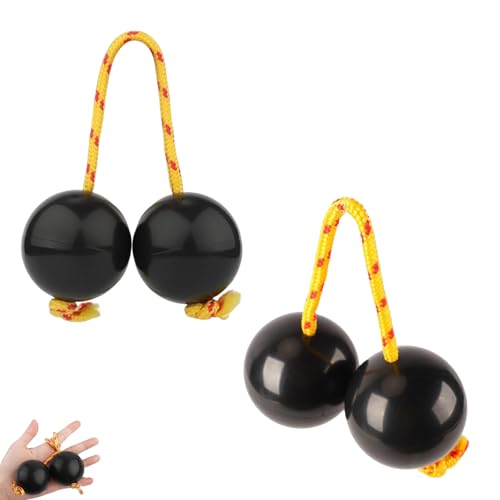 2 Paires Kashaka Aslatua Shakers Classique Africain Aslatuas Rhythmic Ball Kashaka Percussion à la Main pour Enfants Adultes Fêtes Cours de Musique