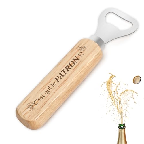 C'est Qui Le Patron Decapsuleur Bois Cadeau Drole Homme Cadeau Rigolo Homme Ouvre Bouteille Drole Portable Tire Bouchon Bois Decapsuleur Mural Biere Décapsuleur Biere Décapsuleur En Bois Cadeaux