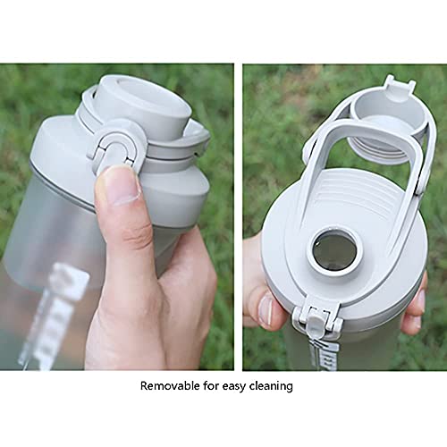 Waterfles Waterflessen met Flip Top Deksel Sport Waterfles Plastic Waterflessen voor Camping Buitensporten Wandelen Kantoor Fles (kleur: Roze) - Image 7